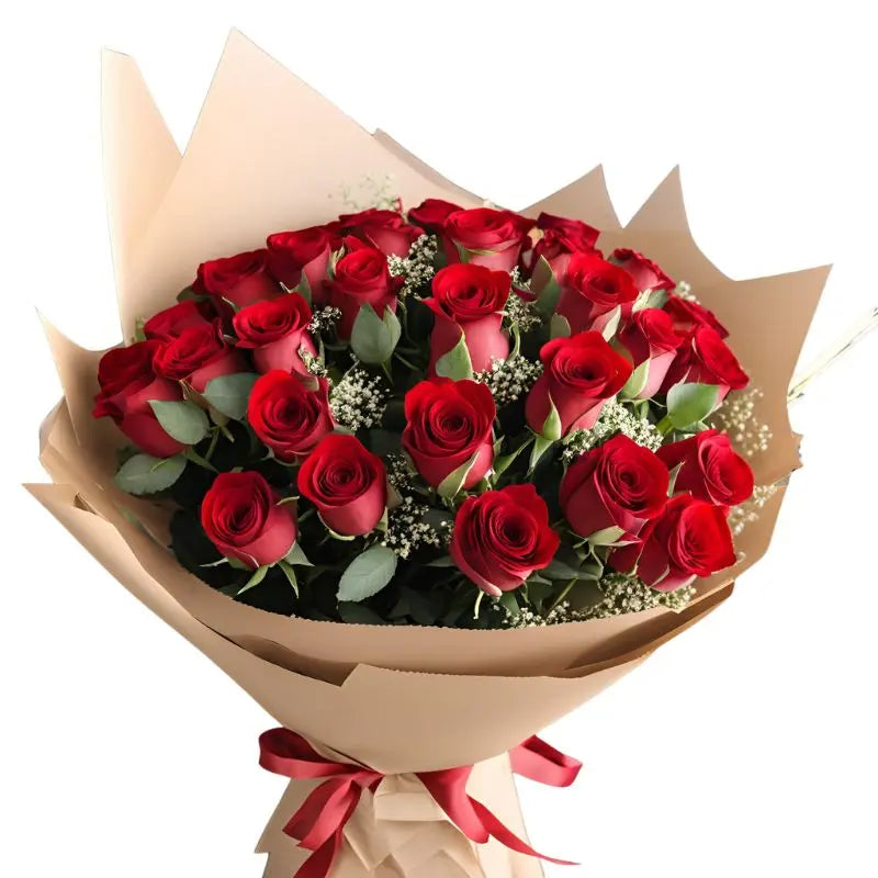 30 Red Roses Flower Bouquet